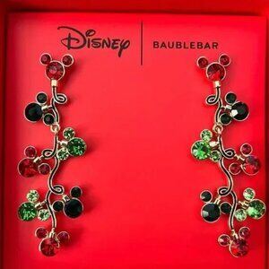 Disney BaubleBar Mickey Mouse Christmas Lights Minnie Mouse Dangling Earrings